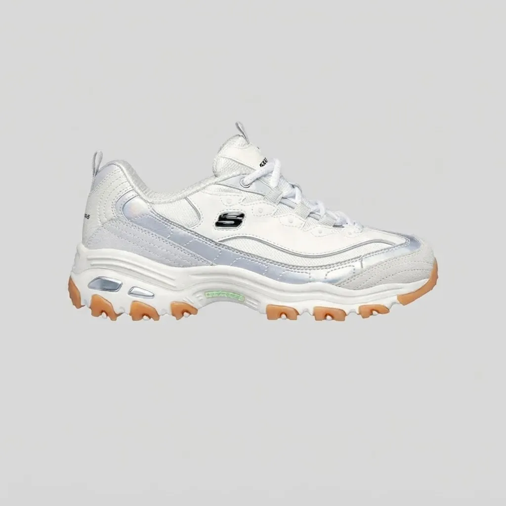 [150556WGY 37.5] SKECHERS DAZZLONG SHINE BLANCO PLATEADO 150556WGY 36.5 (37.5)